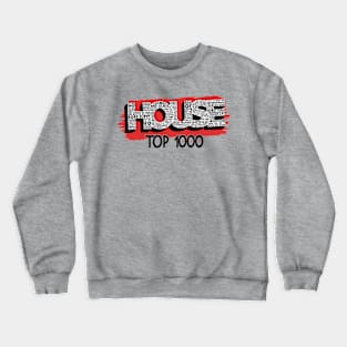 House Top 1000 dubbel bedrukt wit Crewneck Sweatshirt